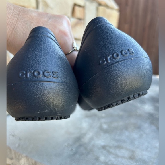 CROCS Brooklyn black Iconic Comfort ballerina style shoe Sz-W8.  A - Picture 8 of 9